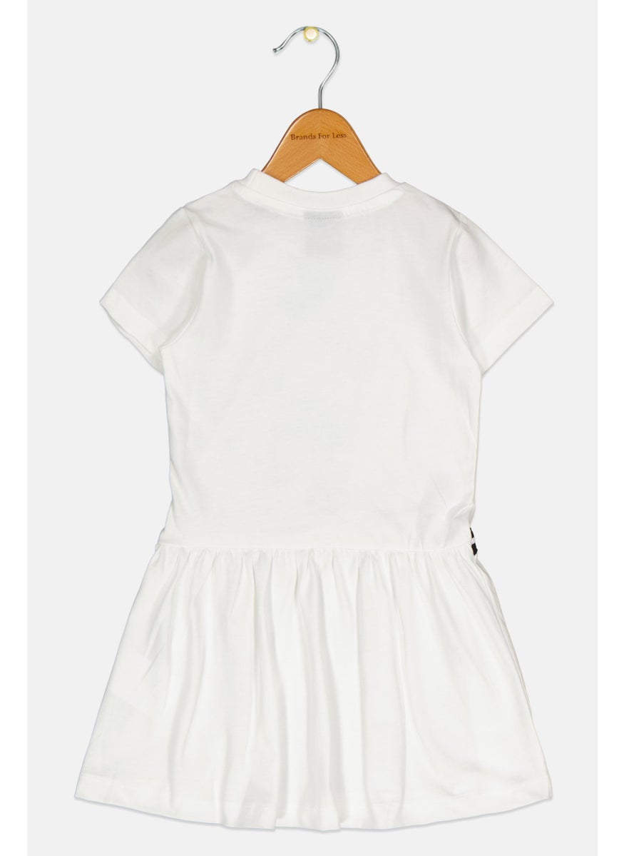 Kids Girl Mickey And Friends Short Sleeves Dress, White