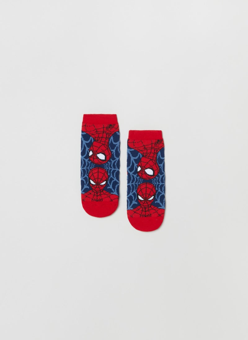 Slipper socks with Spider-Man design