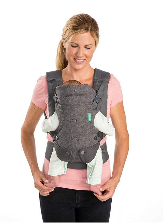 Adjustable Removable Soft Ergonomic Baby Sling Carrier With Hip Seat, Head Support and Breathable Mesh, Grey