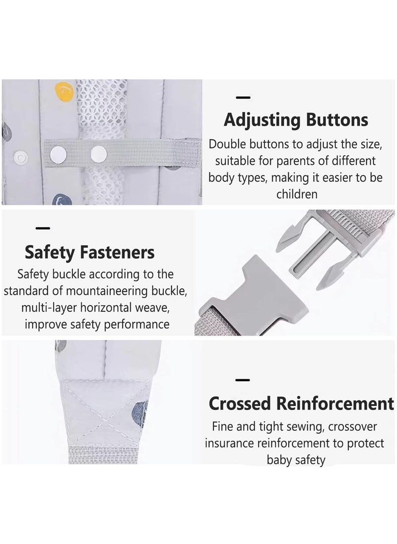 Baby Carrier, Baby Holder Carrier Ergonomic Infant Carrier Adjustable Baby Carrier, Simple Baby Front and Back Carrier for Infants Toddlers Babies Girl and Boy (Grey), Mother's Good Helper
