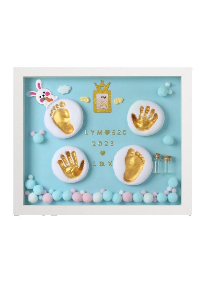 Newborn Handprint Footprint Ornament Keepsake Maker Kit, Newborn Nursery Memory Art Kit, Newborn Gifts,Precious Moment for Newborn, Boy and Girl