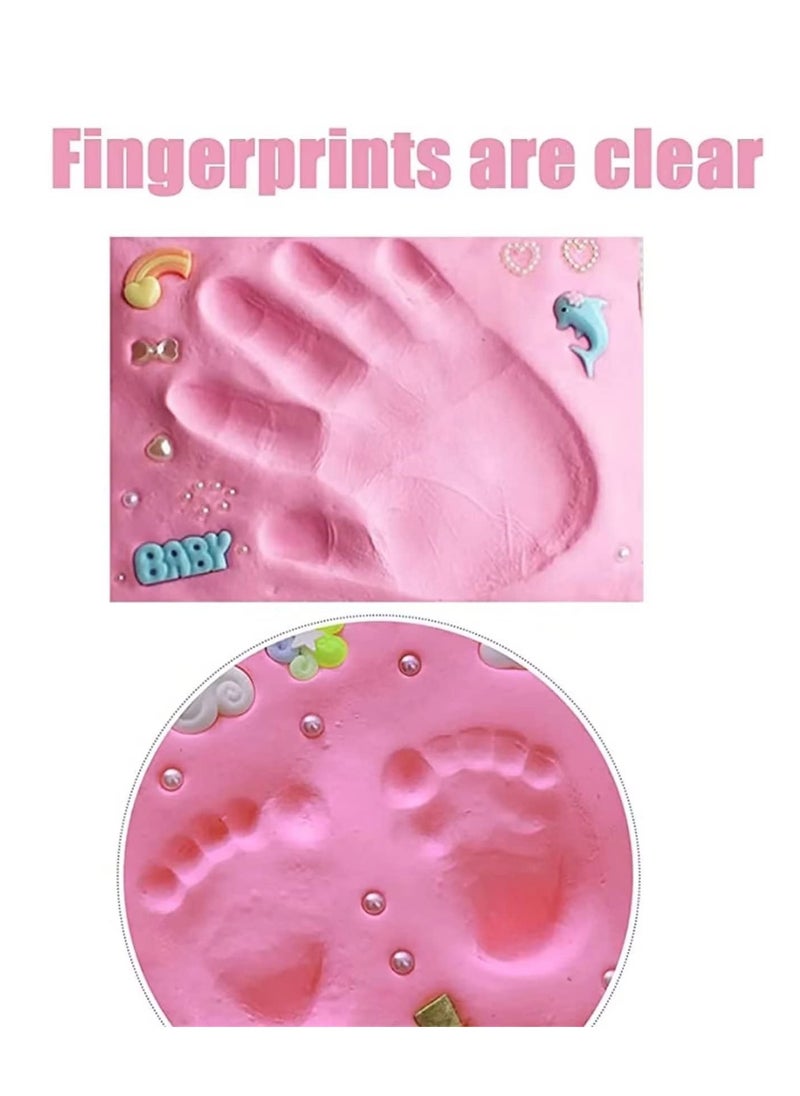 Newborn Handprint Footprint Ornament Keepsake Maker Kit, Newborn Nursery Memory Art Kit, Newborn Gifts,Precious Moment for Newborn, Boy and Girl