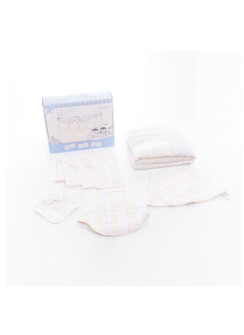 My Essential Bamboo Newborn Gift Set (8 Pcs.) - Playful Stripes