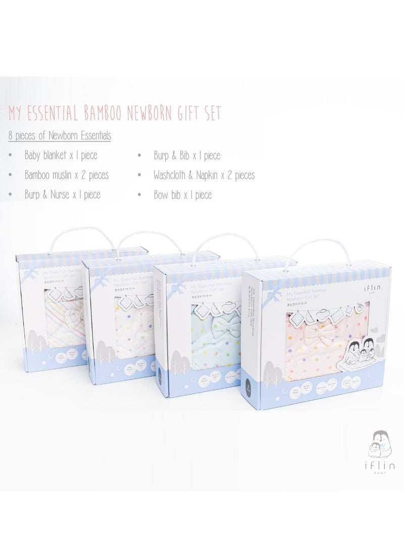 My Essential Bamboo Newborn Gift Set (8 Pcs.) - Playful Stars