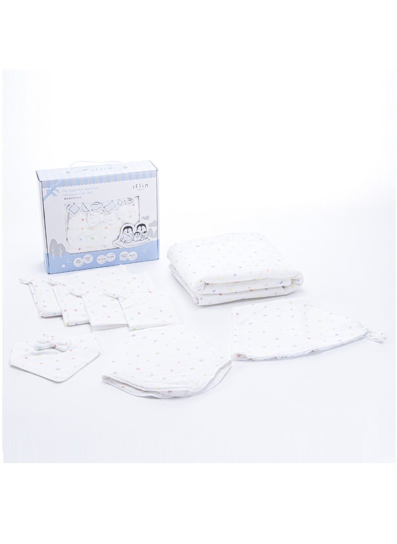 My Essential Bamboo Newborn Gift Set (8 Pcs.) - Playful Sky