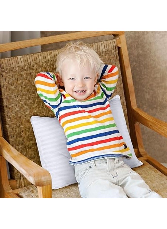 KUSTOMDECO Toddler Pillow - Pack of 2 Baby Pillows for Sleeping - 100% Cotton Cover - Kids Pillows, Snow White - 13 x 18 inches