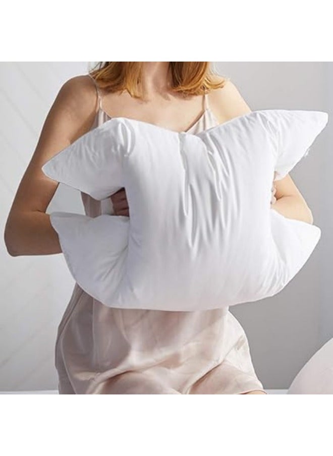 Luxury Goose Feathers Down Pillows Queen Size Set of 2,Hotel Collection Soft Bed Pillows for Sleeping,Organic Percale Cover(Queen,Pack of 2)
