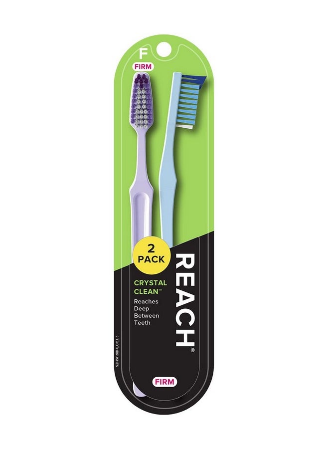 REACH Crystal Clean Firm Adult Toothbrush, 1 ea - Colors May Vary (Pack of 6)