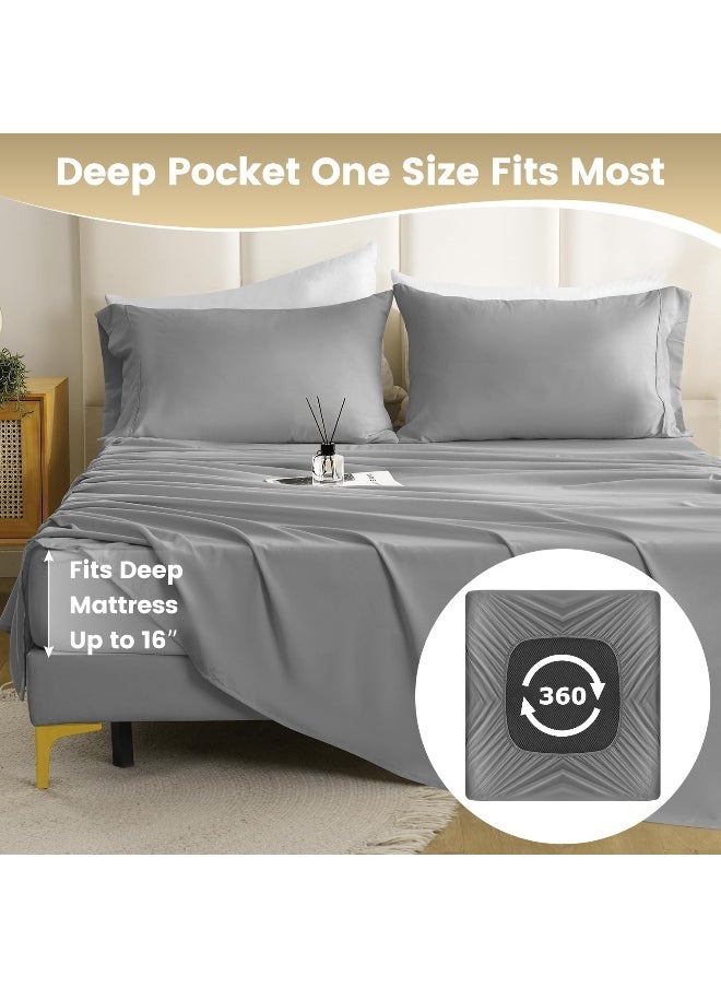 CozySmile Twin Sheet Set - 3 Piece Super Soft Breathable Bed Sheet & Pillowcase Set, 16