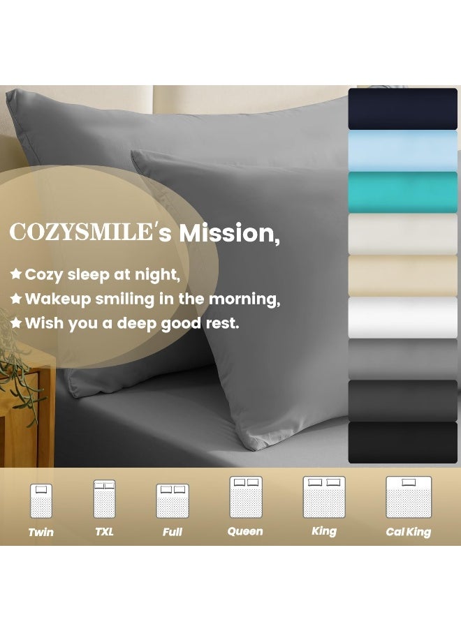 CozySmile Twin Sheet Set - 3 Piece Super Soft Breathable Bed Sheet & Pillowcase Set, 16