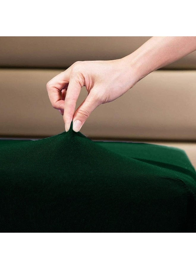DAN RIVER 100% Cotton Jersey Fitted Sheet, Full, Huntergreen, 16 Inch Deep Pockets, Ultra Soft & Breathable, Stretchy Knit Fabric, Fitted Bed Sheet for Queen Mattress