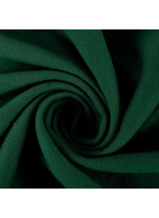 DAN RIVER 100% Cotton Jersey Fitted Sheet, Full, Huntergreen, 16 Inch Deep Pockets, Ultra Soft & Breathable, Stretchy Knit Fabric, Fitted Bed Sheet for Queen Mattress