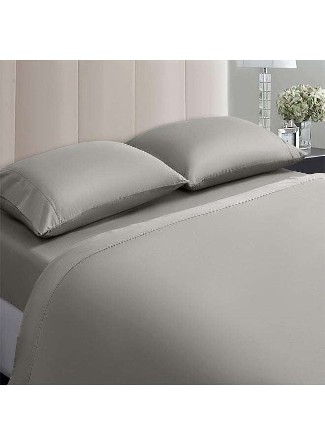 SAKIAO 100% Egyptian Cotton Sheets Queen Size, 1000 Thread Count Luxury Heavy Bed Sheets Set, Very Smooth Soft with 18