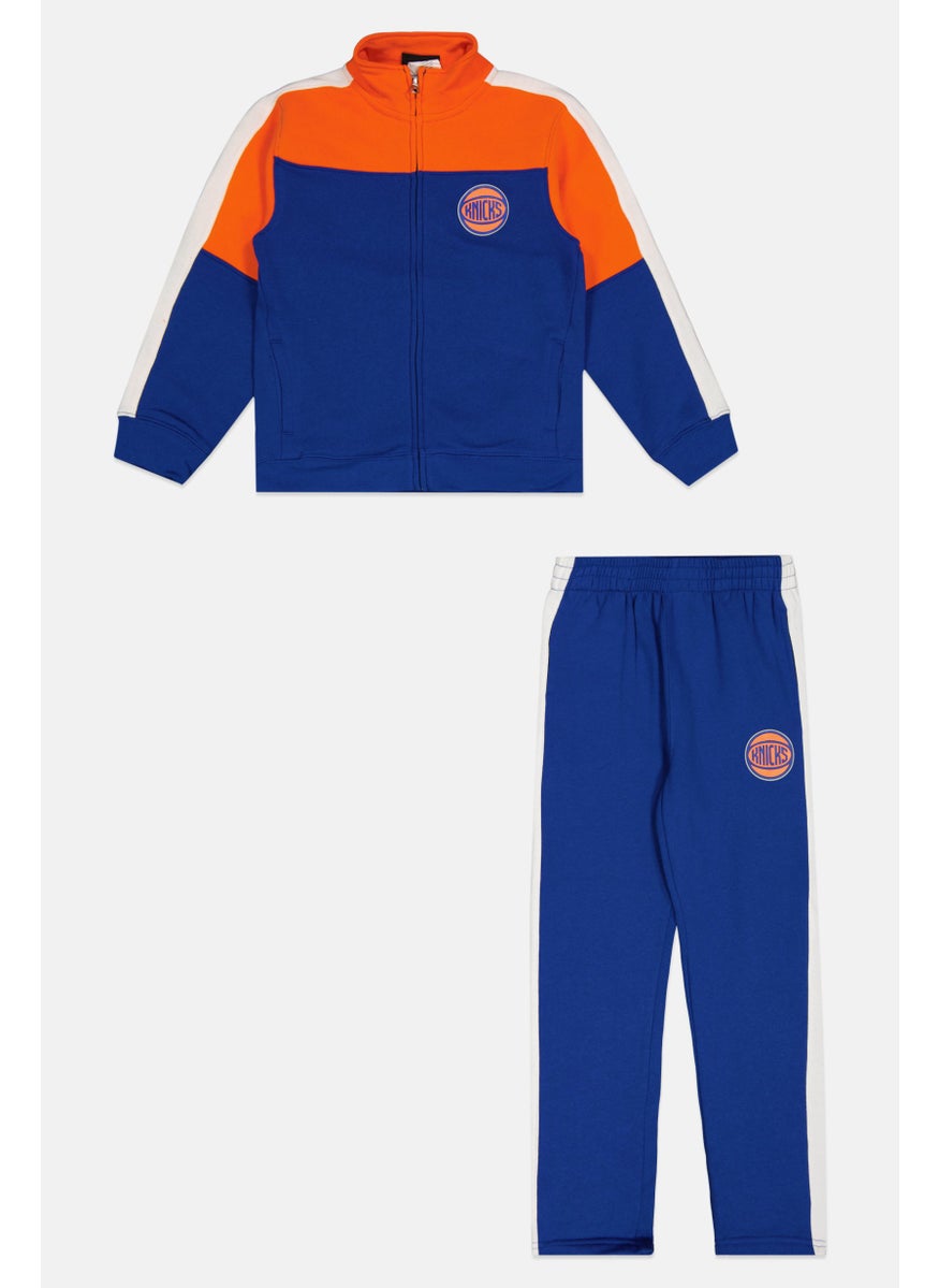 Kids Boy 2 Pieces Sportswear Fit Full Zip Sweatshirt And Sweatpants Set, Blue