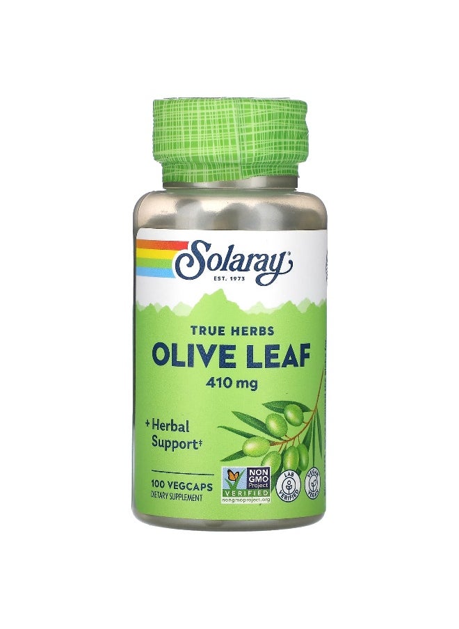 Solaray, True Herbs, Olive Leaf, 410 mg, 100 VegCaps