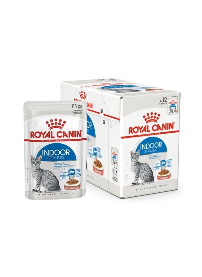 Royal Canin Feline Health Nutrition – Indoor Wet Cat Food – 85g (Pack of 12)