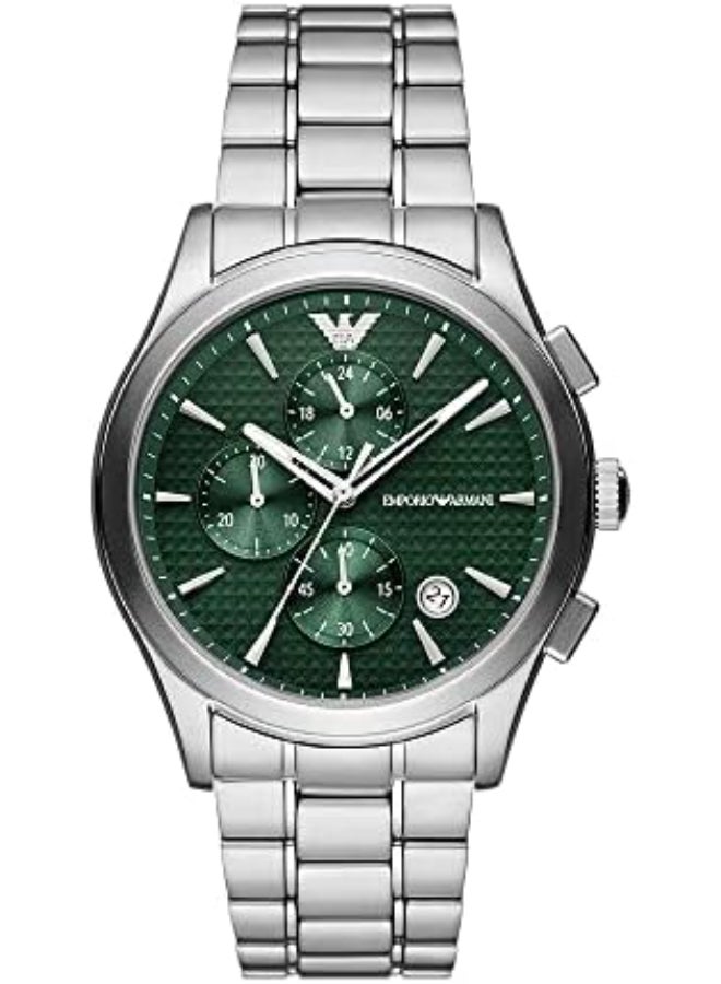 Men's Green Dial Analog Quartz Watch 42 - AR11529