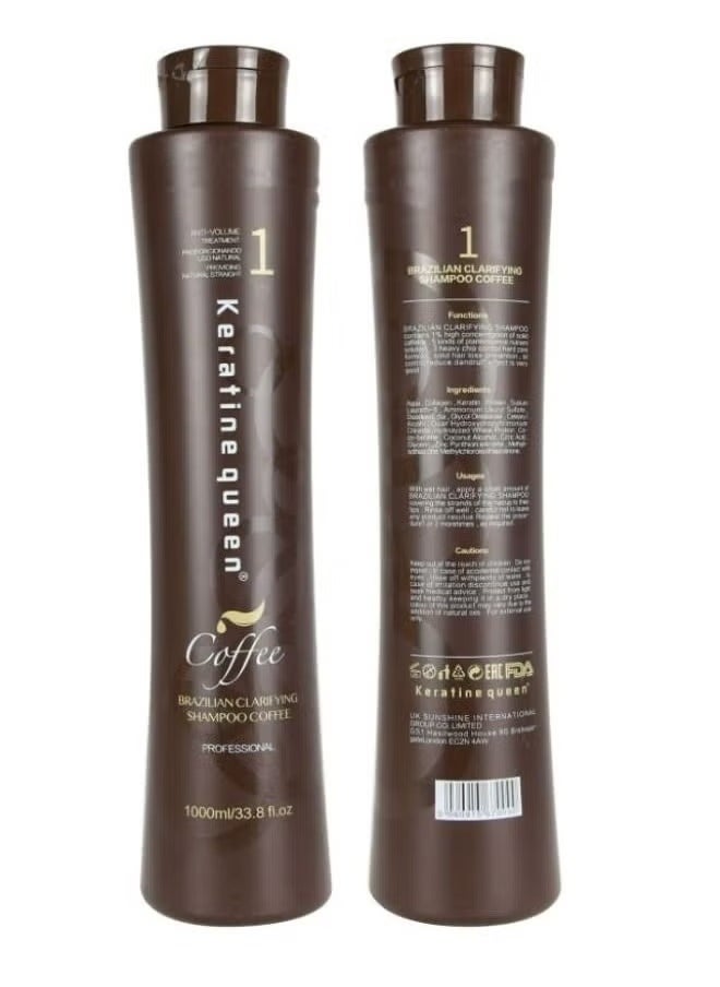 Keratine Queen Brazilian Clarifying Shampoo Coffee 1000 ML