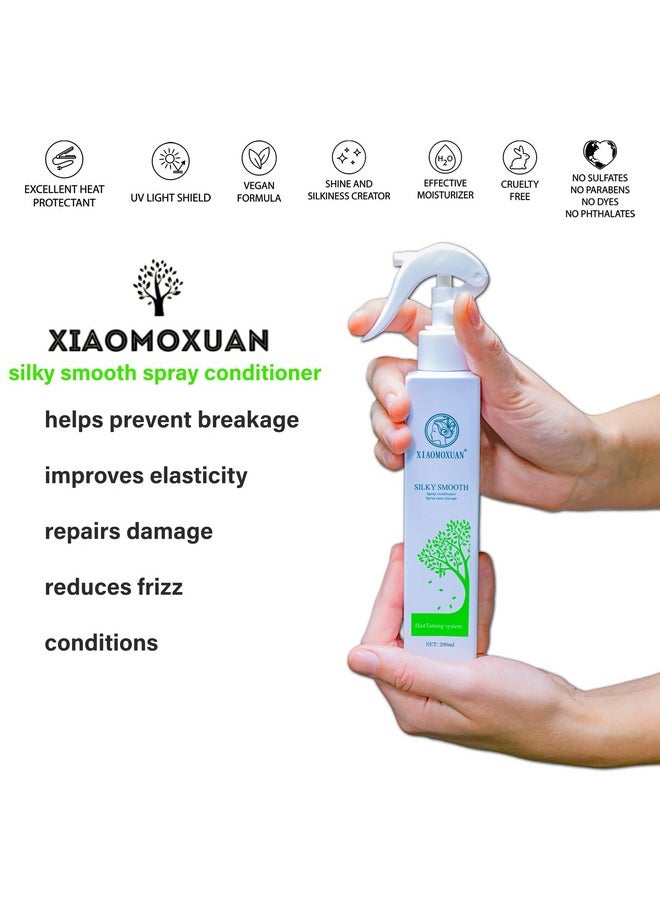 Xiaomoxuan Natural Tea Tree Leave-In Conditioner for Men and Women - Deep Moisturizing Conditioner for Dry Hair Treatment - Detangler Conditioner - Acondicionador para Cabello Maltratado