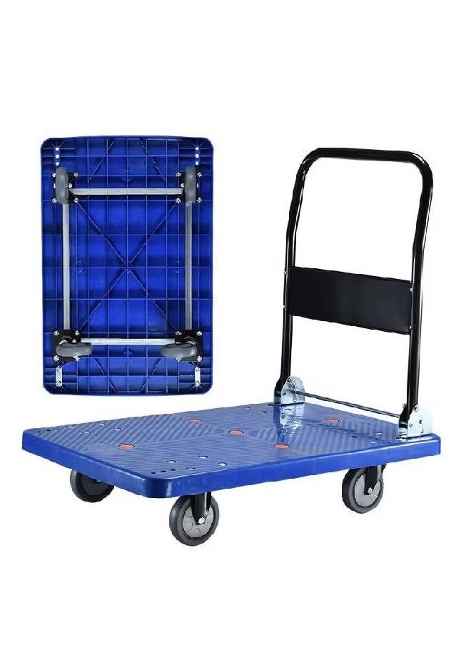 Heavy Duty Folding Platform Cart with Swivel Wheels 4 Wheel Utility Dolly Affordable Weight Capacity 300 Kg