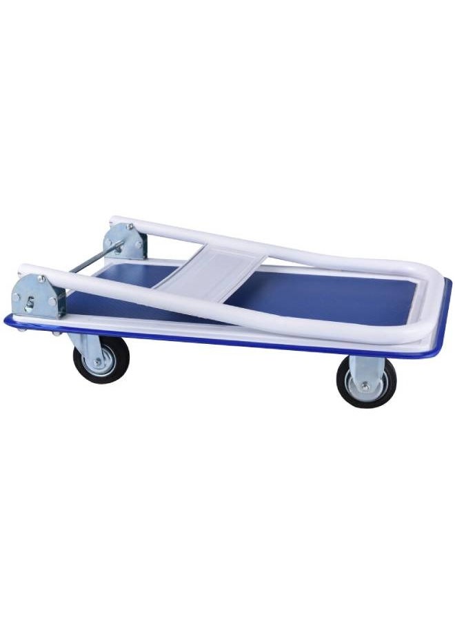 Heavy-Duty Folding Platform Cart with Swivel Wheels – 4-Wheel Utility Dolly Affordable Weight Capacity 300 Kg