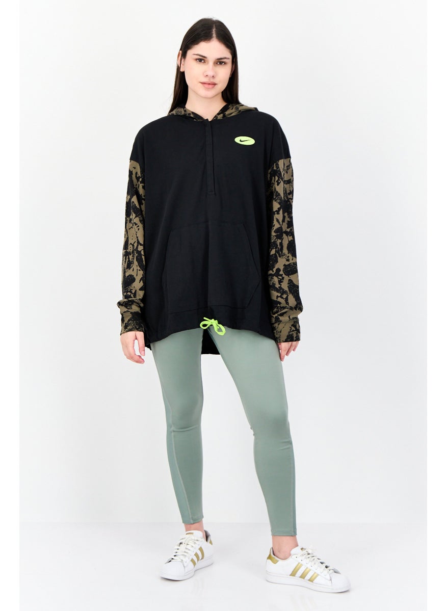 Women Oversized Fit Long Sleeve Outdoor Hoodie, Multicolor