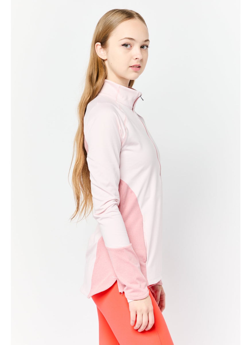 Women Sportswear Fit Long Sleeves Running Sweatshirt, Pink