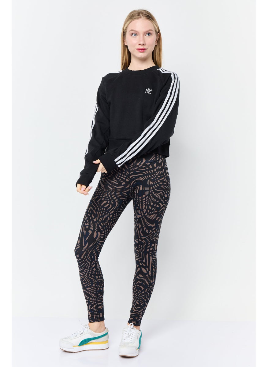Women Sportswear Fit Long Sleeves Outdoor Sweatshirt, Black