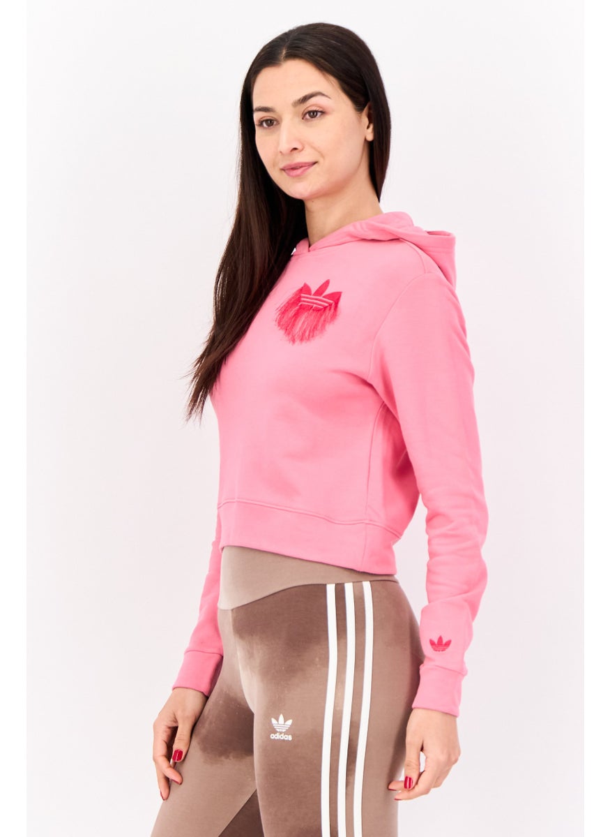 Women Sportswear Fit Long Sleeves Training Hoodies, Pink