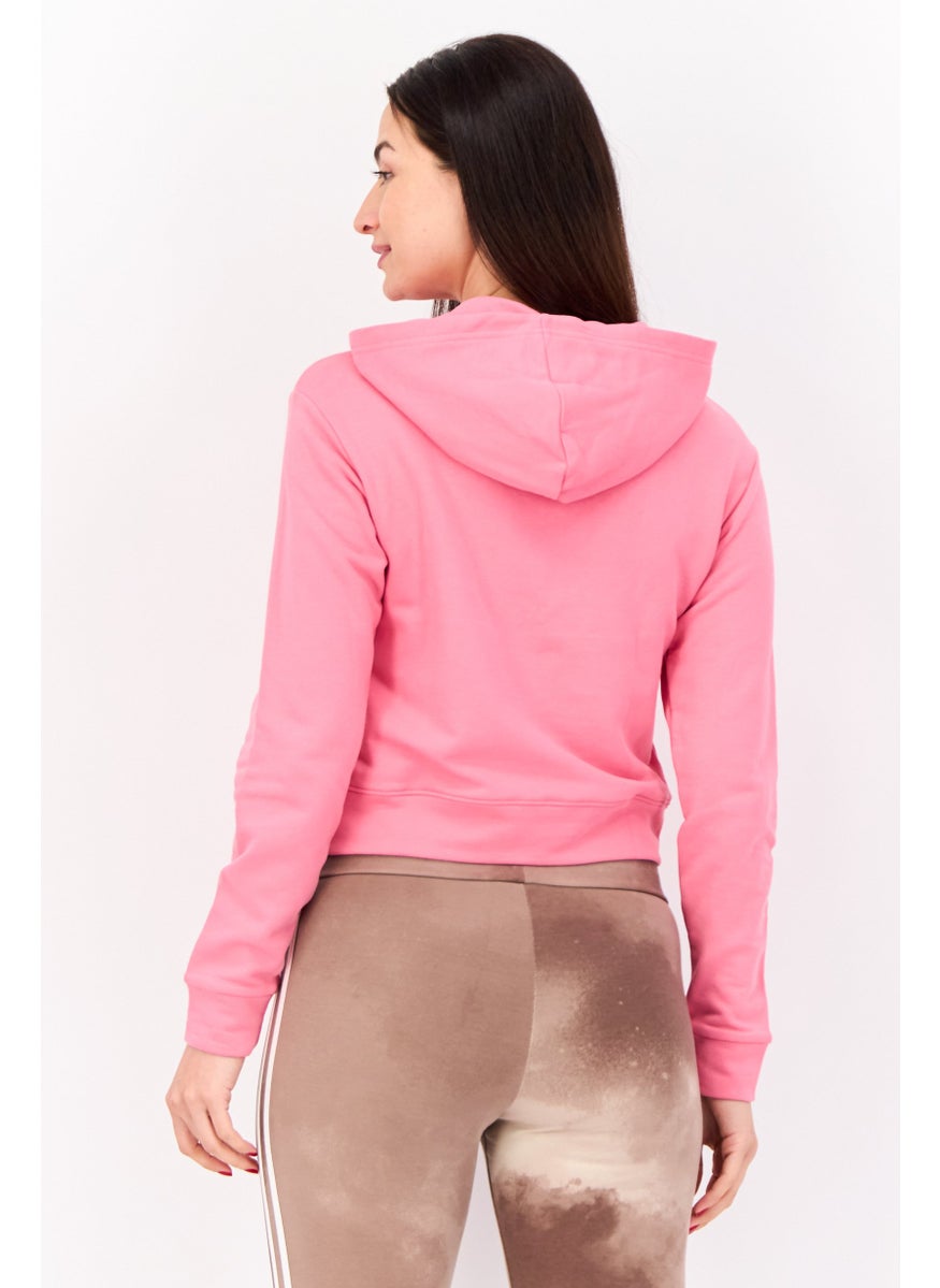 Women Sportswear Fit Long Sleeves Training Hoodies, Pink