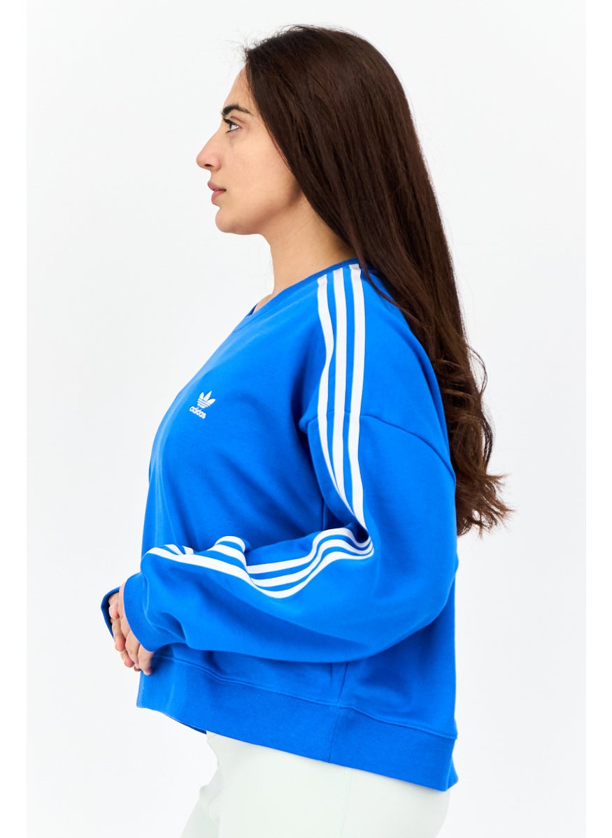 Women Sportswear Fit Long Sleeve Outdoor Sweatshirt, Blue