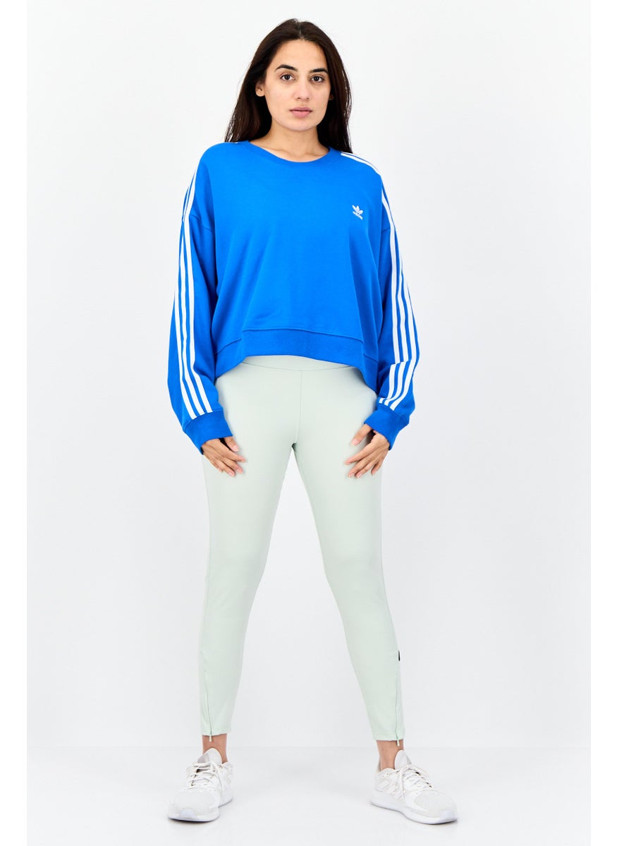 Women Sportswear Fit Long Sleeve Outdoor Sweatshirt, Blue