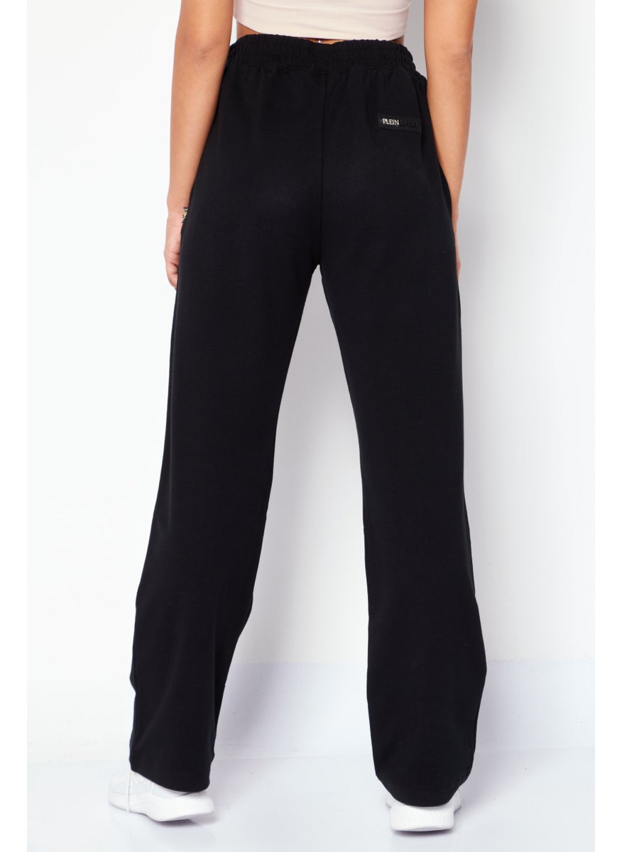 Women Sportswear Fit Brand Logo Training Sweatpants, Black