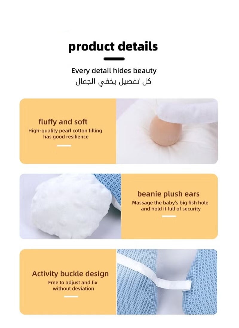 Baby Newborn Nursing Sleeping Pillow Anti-Startle Toddler Boys and Girls Comfortable Lightweight Shaping Pillows for Kids Infant