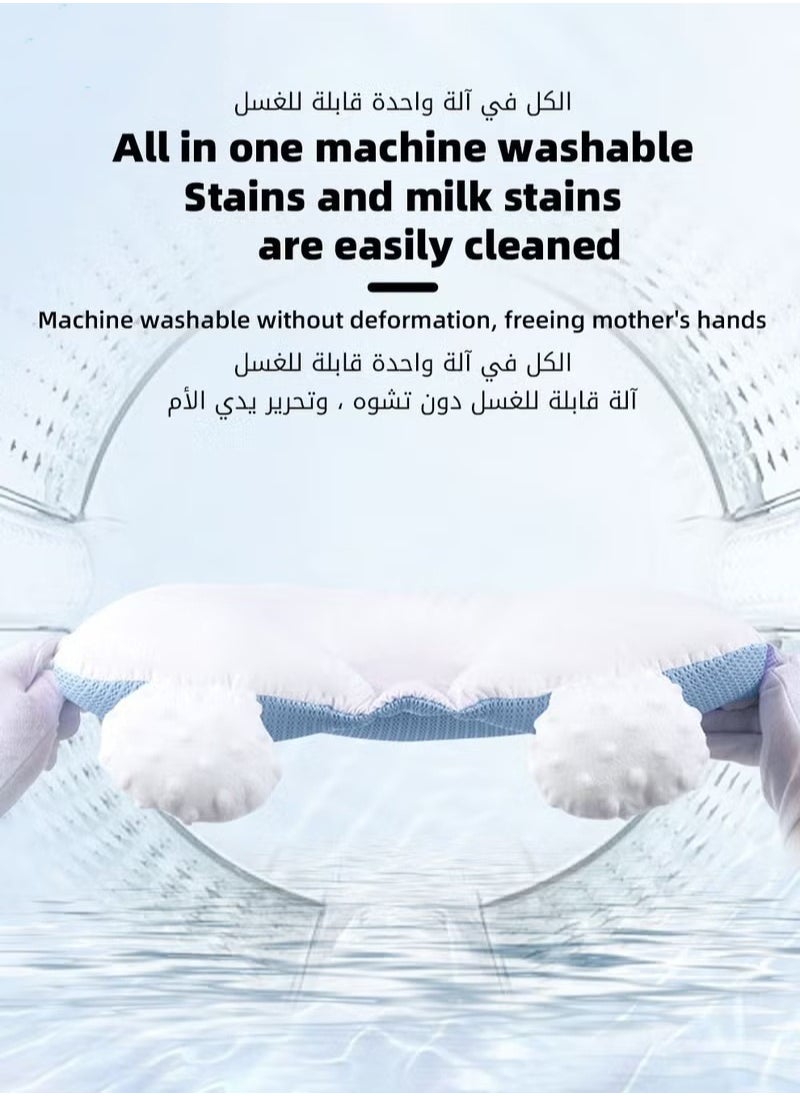 Baby Newborn Nursing Sleeping Pillow Anti-Startle Toddler Boys and Girls Comfortable Lightweight Shaping Pillows for Kids Infant