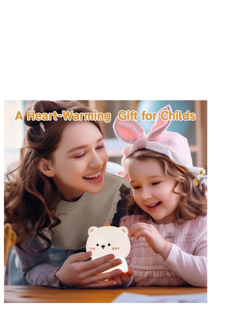 Cake Bear Night Lamp for Kids - Ambient Nursery Light with 30 Min Auto-Off, Ideal Birthday Gift for Toddlers  Babies