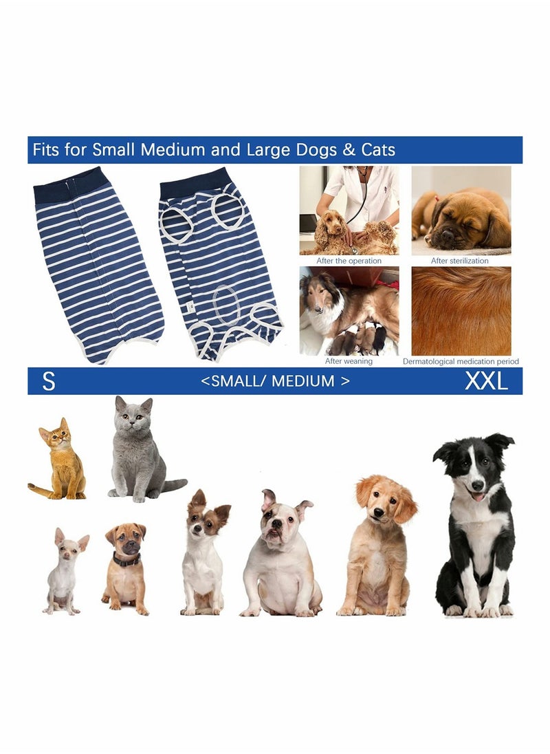 Dog Recovery Suit Surgical Gown for Post-Operation Care High Elastic Breathable Nursing Clothes for Dogs and Puppies S Size