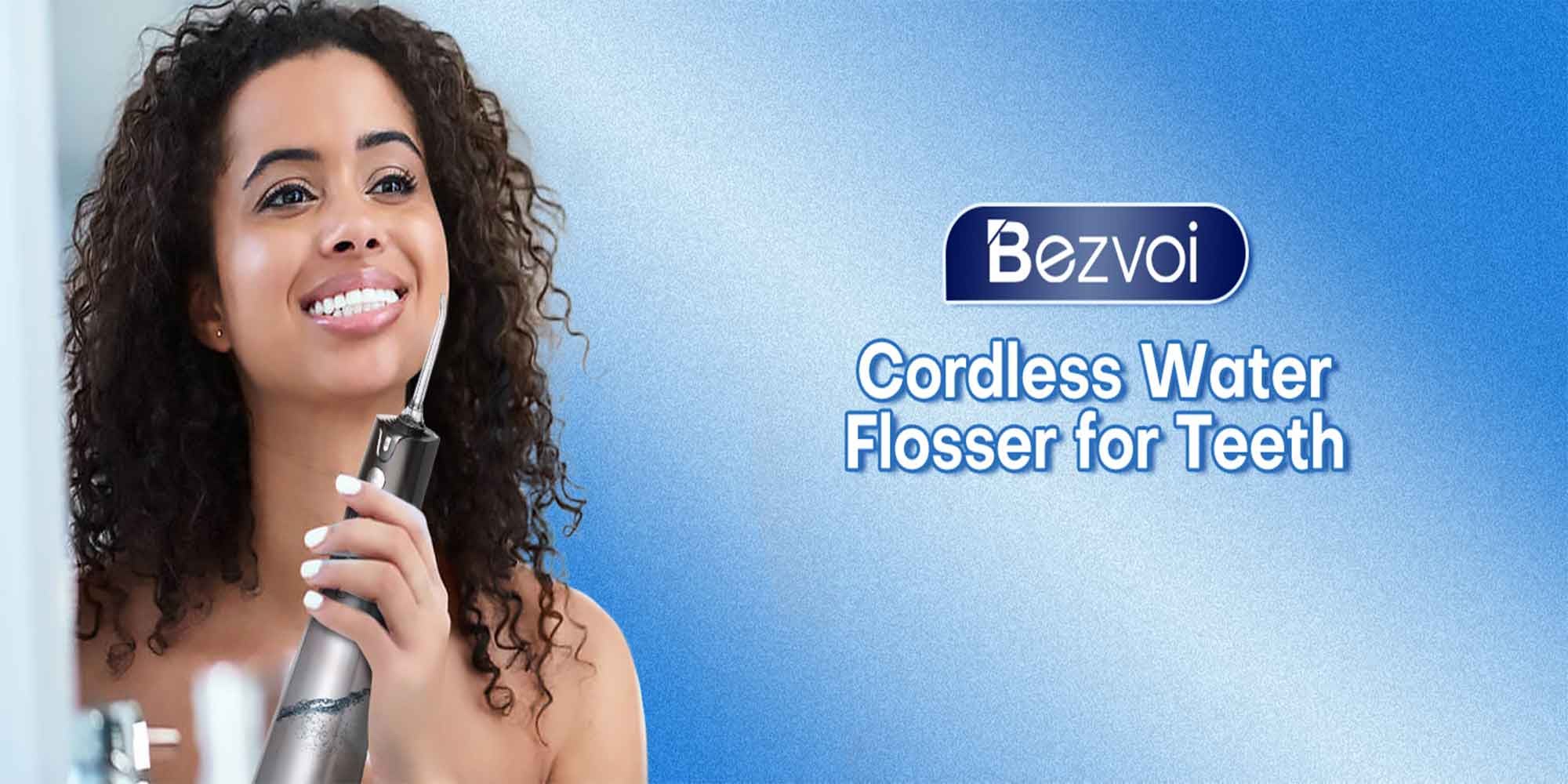 Water Flosser Teeth Pick: 5 Modes Cordless Water Dental Floss 300ML Portable Rechargeable IPX7 Waterproof Electric Water Flossing Cleaning Picks with 6 Jet Tips Oral Irrigator Cleaner, Black