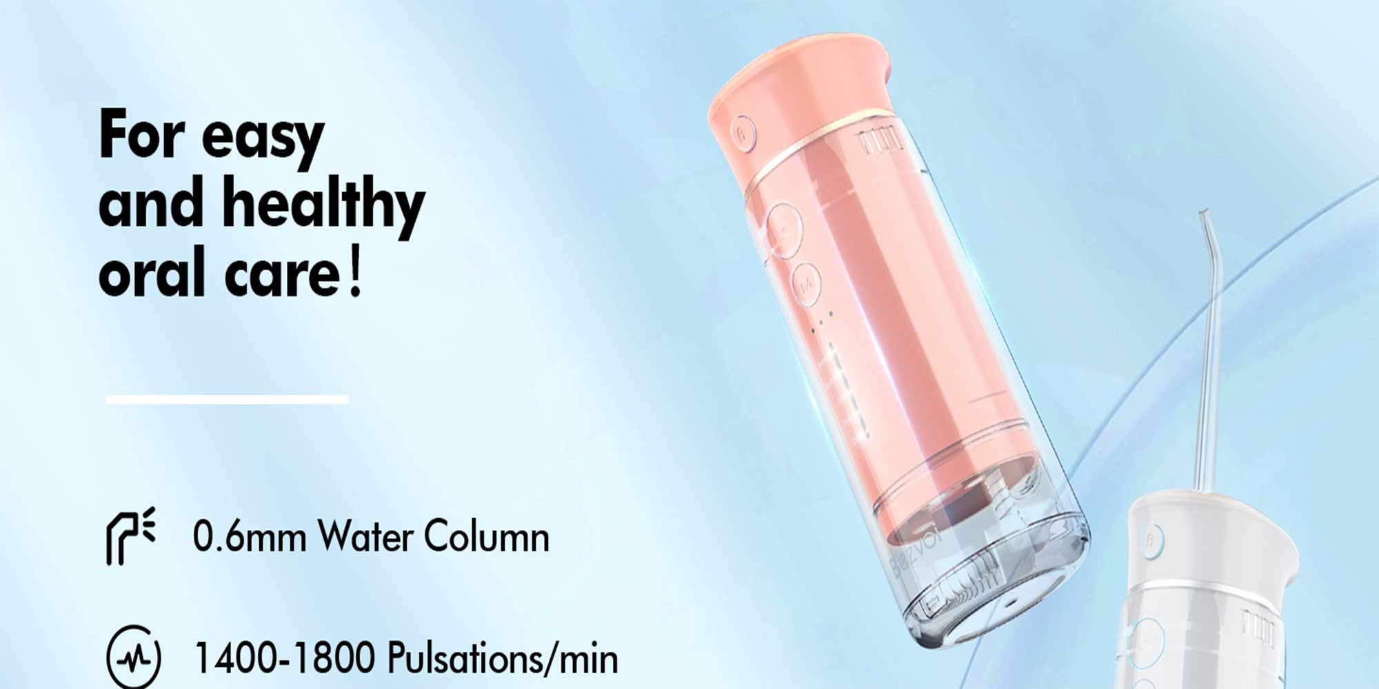 Water Flosser Mini Cordless Portable: 5 Modes Water Dental Floss with Telescopic Water Tank, 6 Tips, IPX7 Waterproof Oral Irrigator for Teeth Cleaning Gums,Orthodontic,Braces Dental Care (Black)