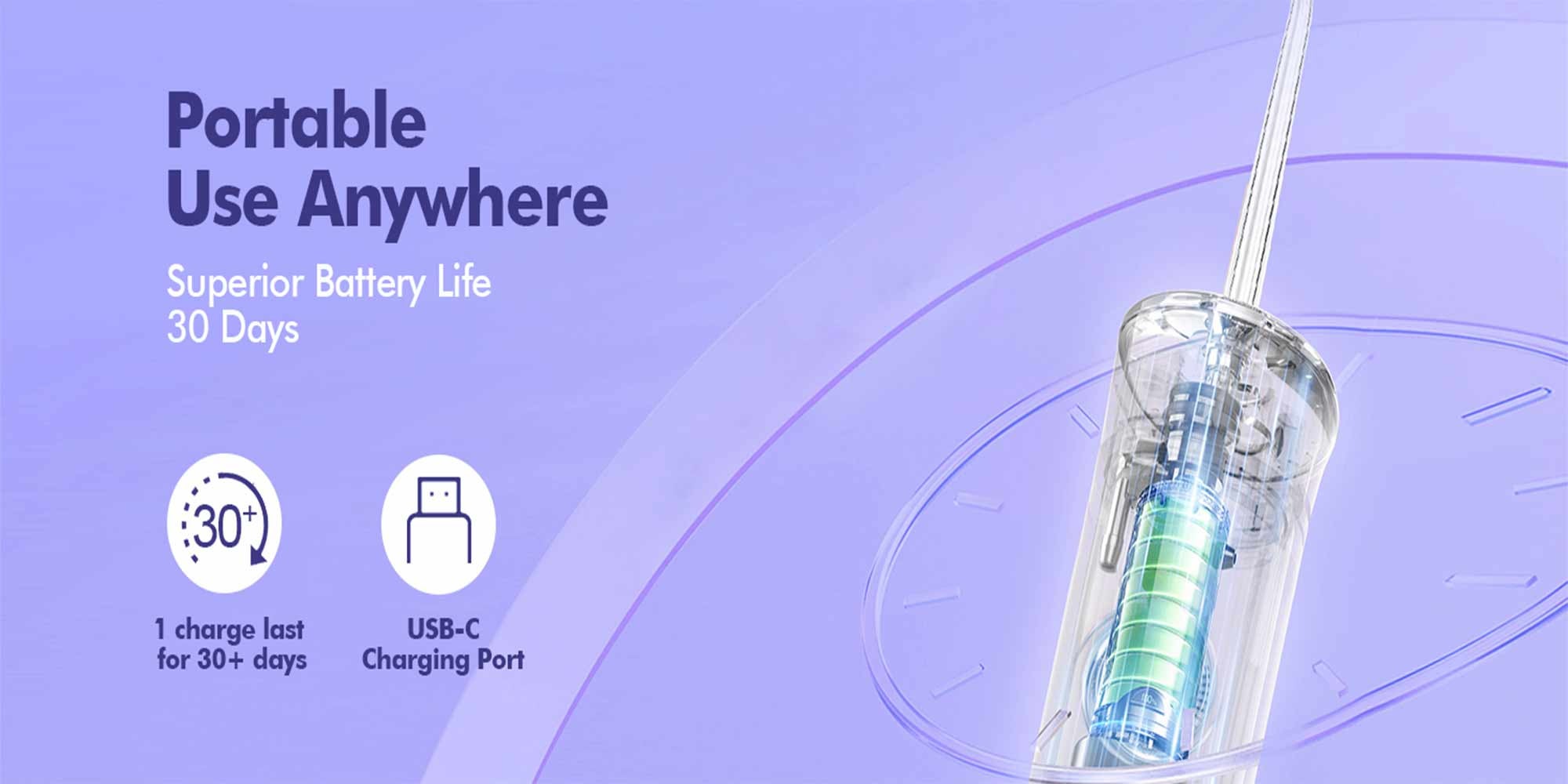 Water Flosser Mini Cordless Portable: 5 Modes Water Dental Floss with Telescopic Water Tank, 6 Tips, IPX7 Waterproof Oral Irrigator for Teeth Cleaning Gums,Orthodontic,Braces Dental Care (White)