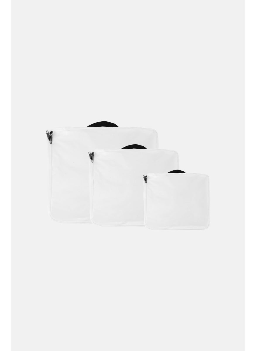 3 Pcs Printed Packing Cube, White