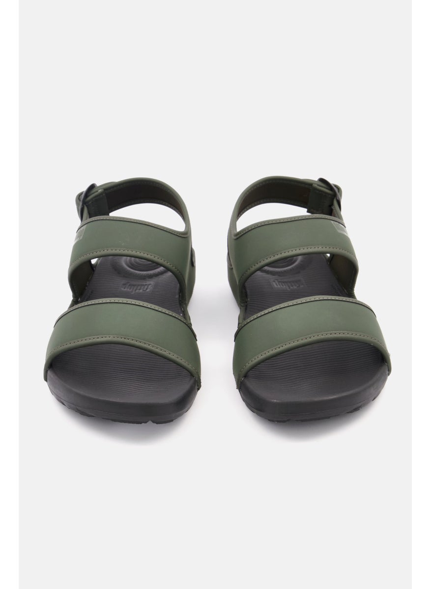 Men Lido Back Strap Sandals, Camouflage Green