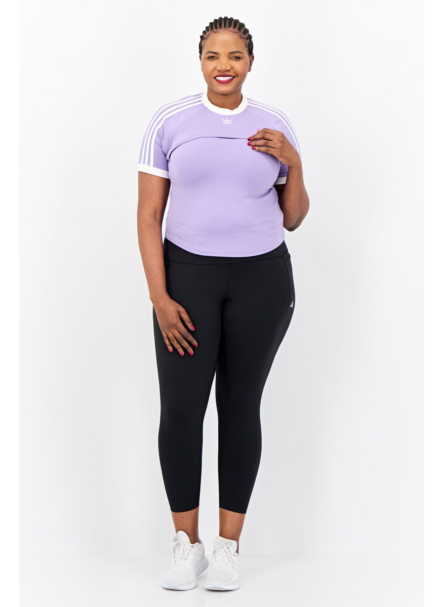 Women Plus Size 2 Pieces Outdoor T-Shirt, Lavender
