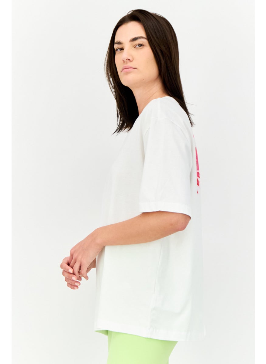Women Sportswear Fit Short Sleeves Outdoor T-Shirt, White