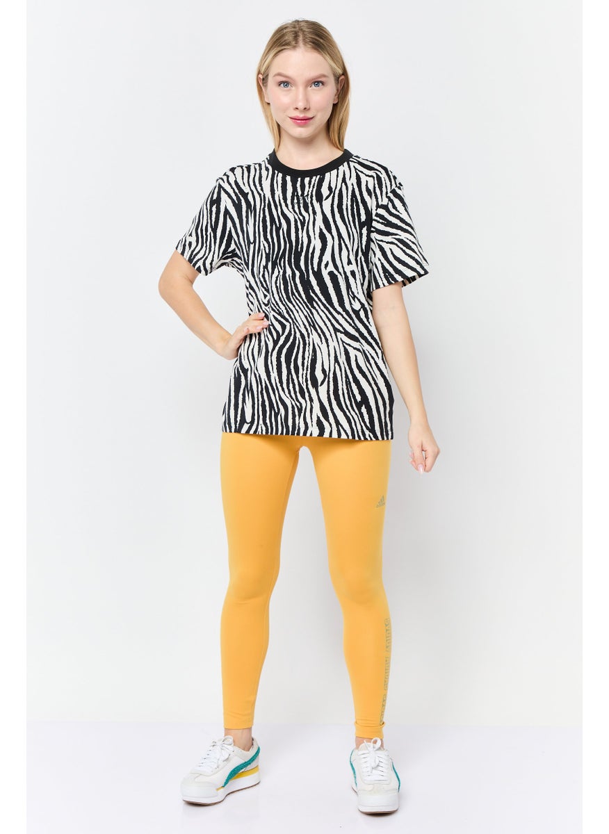 Women Sportswear Fit Short Sleeves Outdoor T-shirt, Multicolour