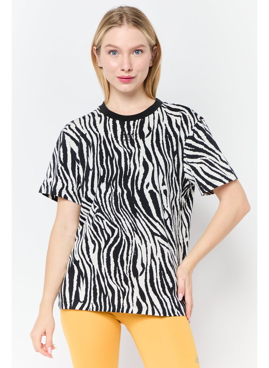 Women Sportswear Fit Short Sleeves Outdoor T-shirt, Multicolour