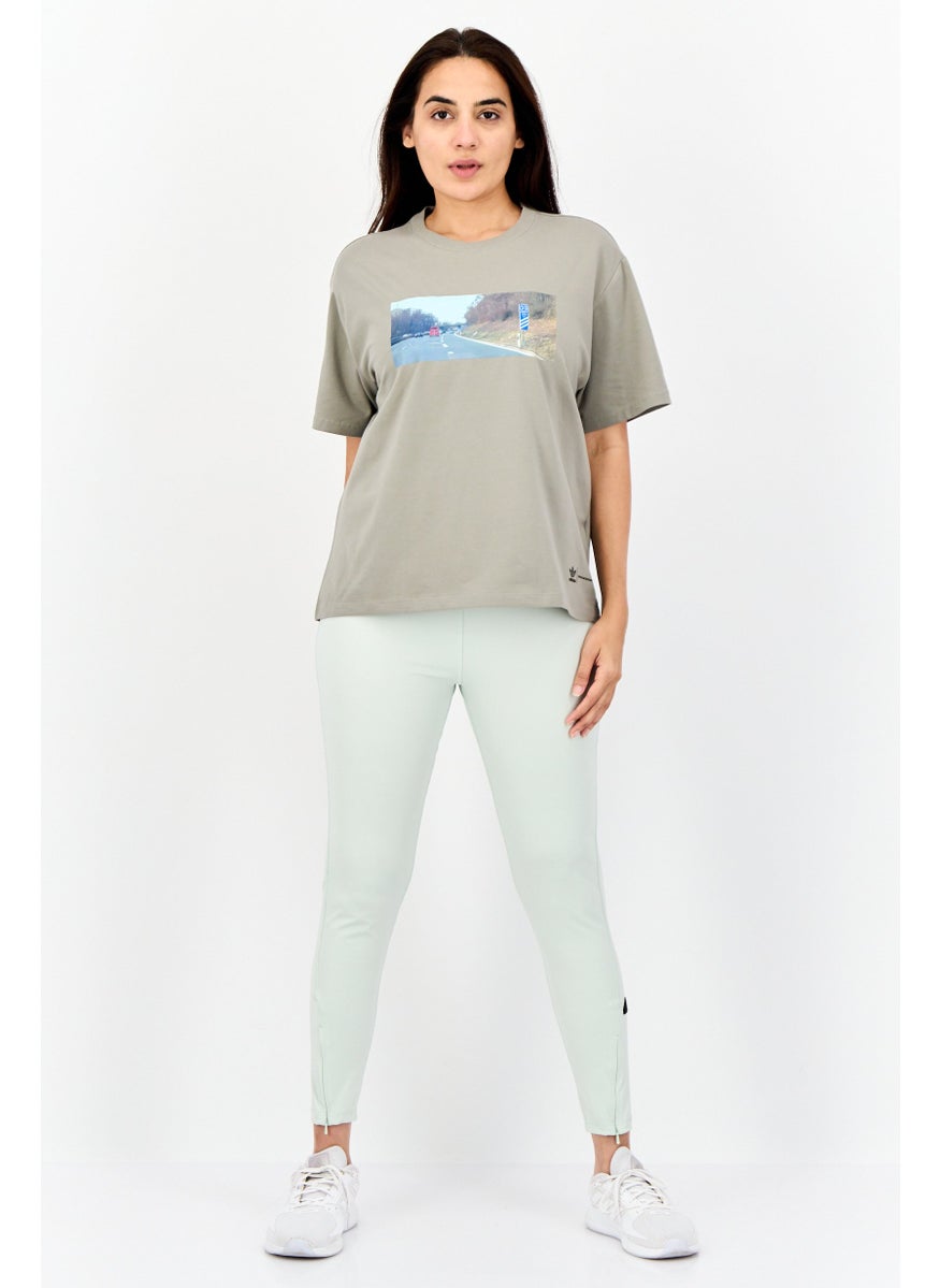 Adidas Originals x KseniaSchnaider Women Sportswear Fit Short Sleeves Outdoor T-shirt, Grey Smoke