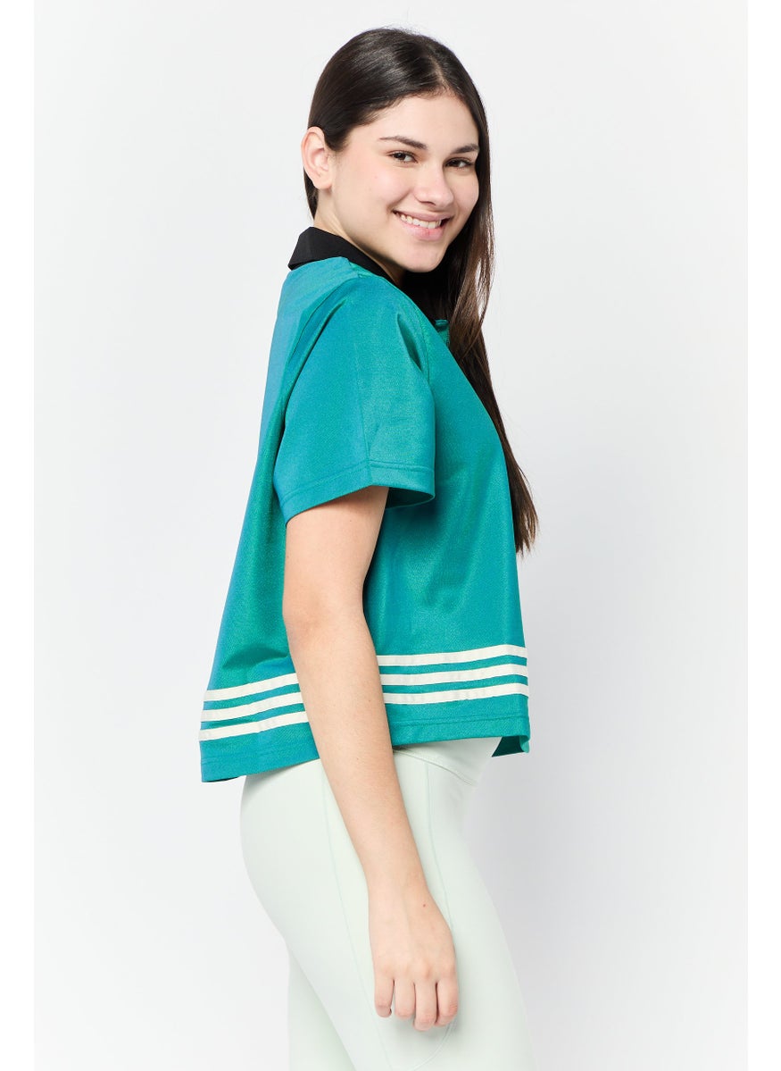 Women Sportswear Fit Short Sleeve Outdoor Polo Shirts, Green