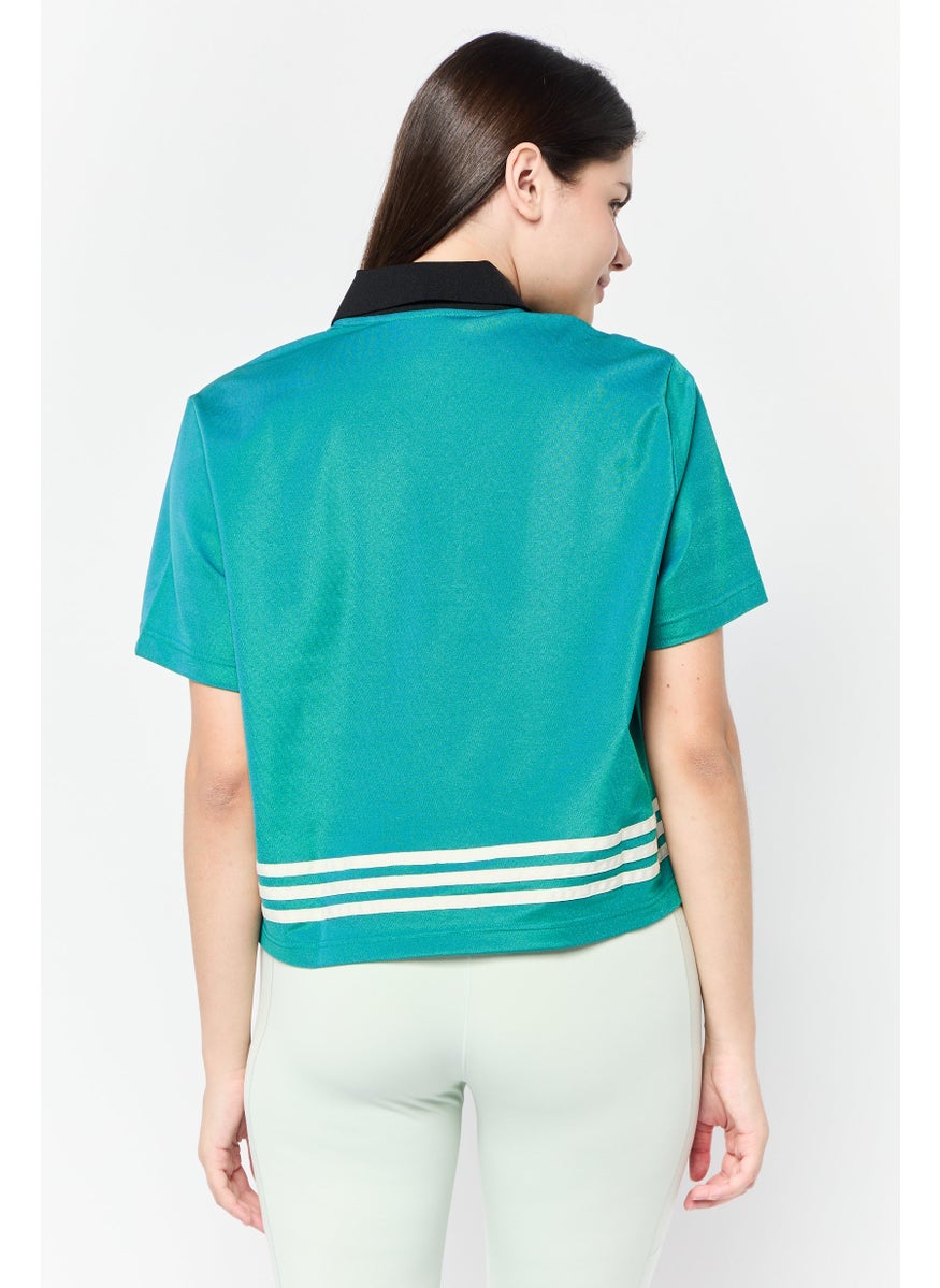 Women Sportswear Fit Short Sleeve Outdoor Polo Shirts, Green
