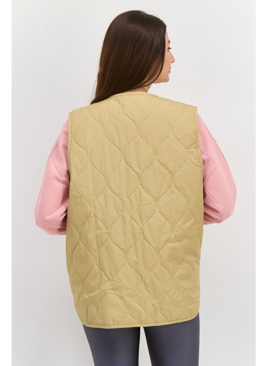 Adidas Originals x Parley Women Sports Fit Outdoor Vest Jacket, Beige